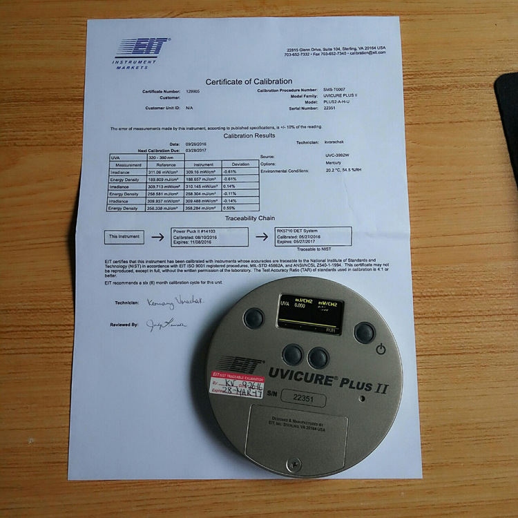美国EITUVPowerPuckⅡ能量计UV能量计美国eit能量计