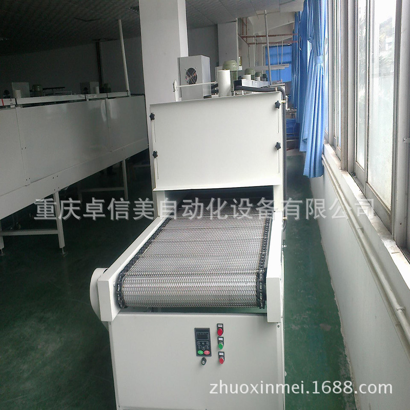 烘干固化设备_重庆厂家直销非标定制红外线隧道炉设备电循环铁氟龙不锈钢烤炉