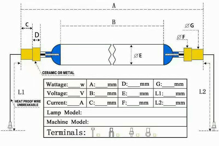 紫外线高压汞灯_印刷机金属卤素灯高压生产制做5.6kw