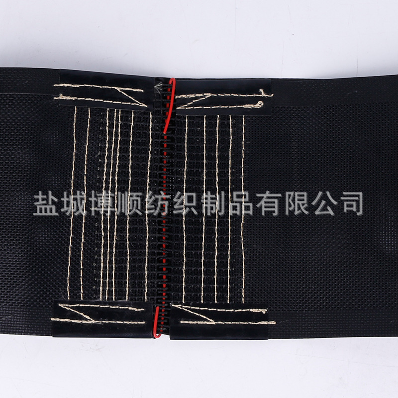 特氟龙网格传送带_特氟龙网格传送带uv机固化机网带接缝黑色隧道炉
