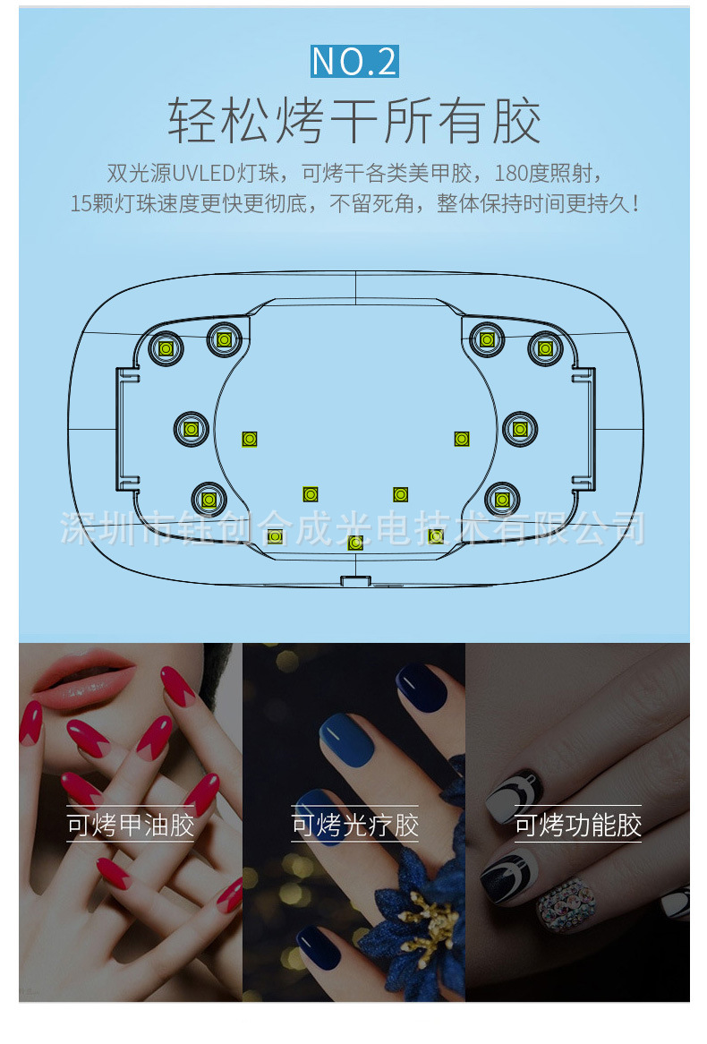 uvled光疗机_mini美甲灯uvled光疗机钰创合成便携可照所有胶支持oem
