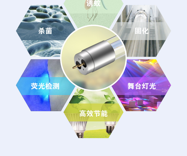紫光灯管_紫光灯uv灯具紫光2835365nmt8紫光灯管