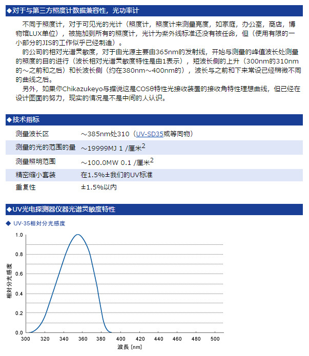 orc计测器_UV-351能量计ORC紫外线照度计光量计测器盖板