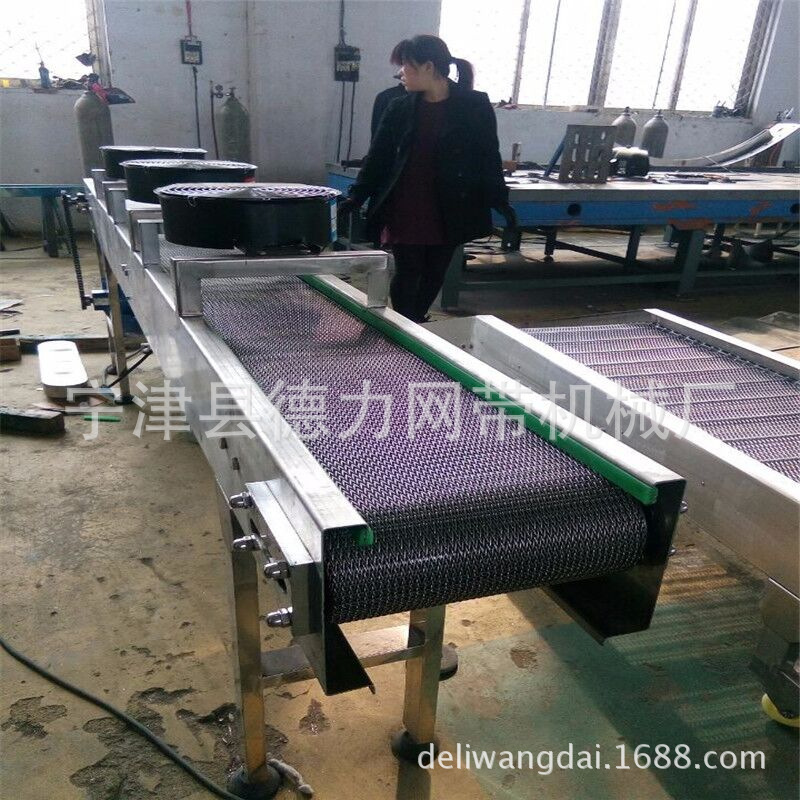 网带输送机_多层网带输送机特氟龙网带输送机地瓜清洗流水线不锈钢网链机