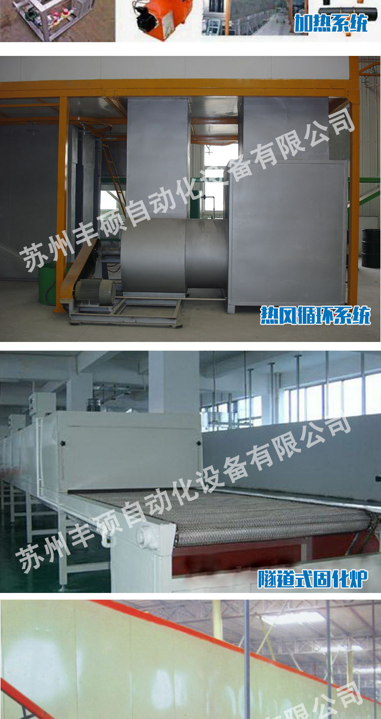 输送机_全自动五金喷涂线高温烤漆炉吊空线高温隧道炉涂装生产线五