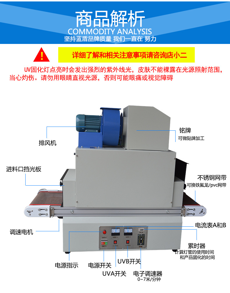 油墨固化机_紫外线uv油墨固化机uv胶水光固机隧道炉烘干线