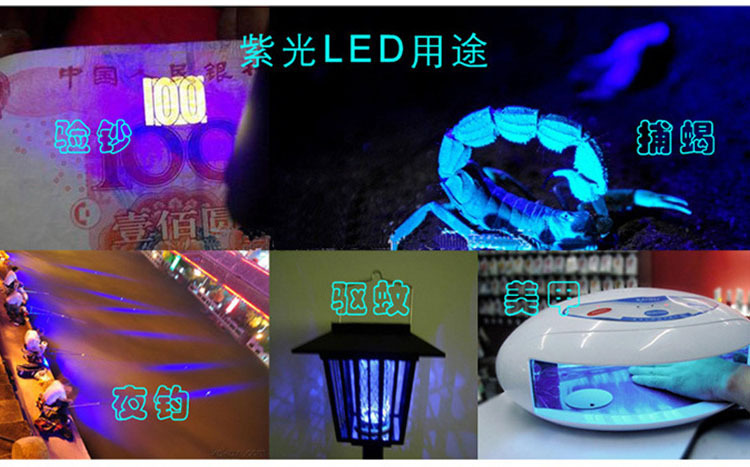 紫光led_2835紫光led360深紫验钞机灯珠透镜球头