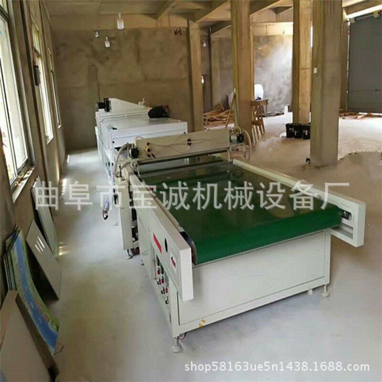 uv光固淋涂机_厂家直销电视护墙板高光光油机膜压固化机uv光固