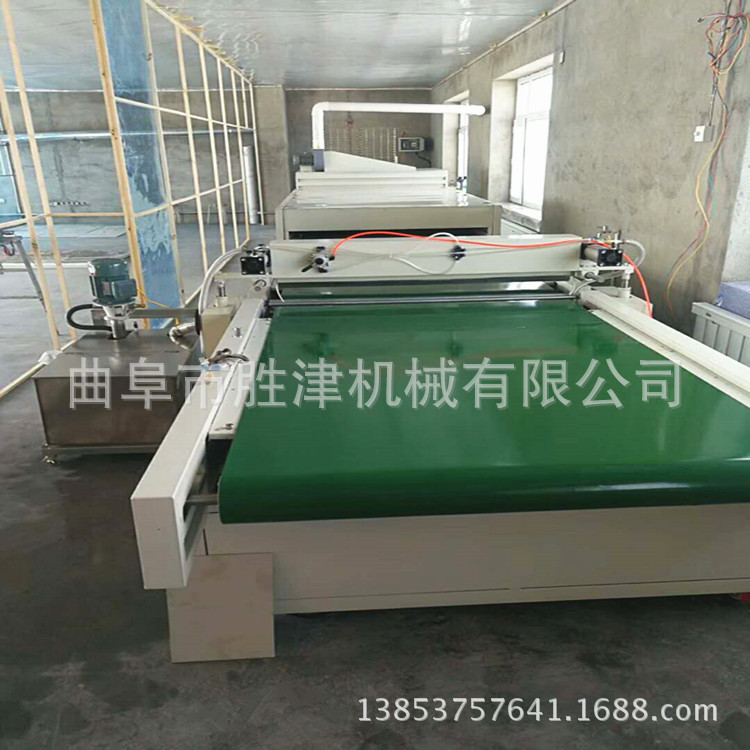 涂装机_瓷砖背景墙UV淋涂生产线亮光效果好无气泡固化一体机淋募机