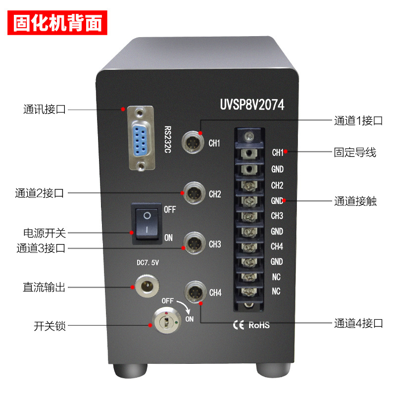 UVLED点光源光固机点胶机配套固化设备迷你UV机LED紫外线UV固化机
