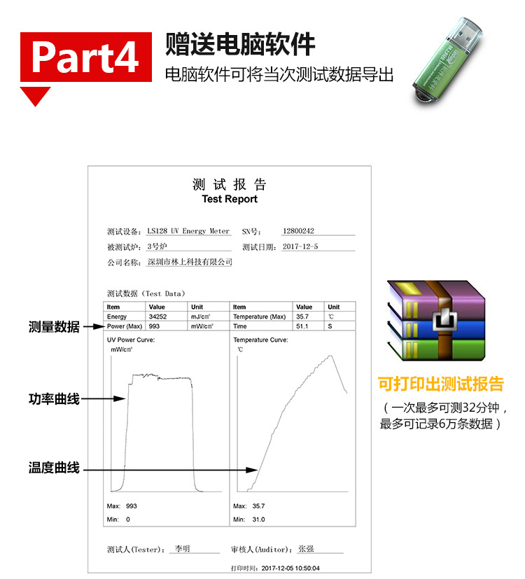 紫外辐照计_20w紫外线功率计uvls128焦耳计led灯紫外