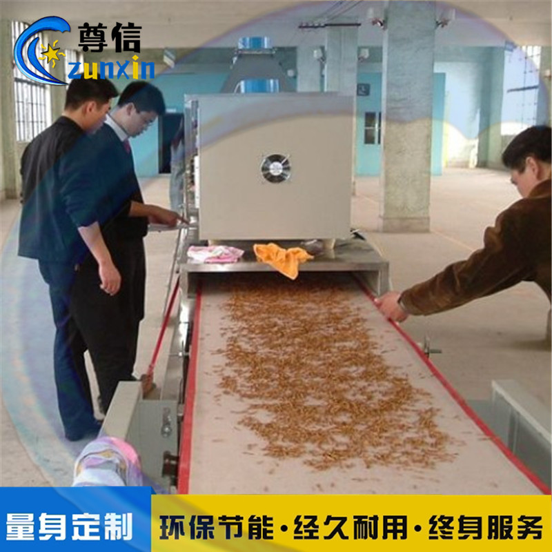 湖北黑水虻干燥设备流水线式/100公斤活虫微波干燥膨胀隧道炉