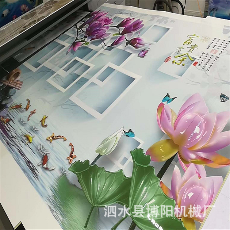 木塑地板UV光油淋幕机光油效果好的浮雕陶瓷背景墙UV淋涂固化机