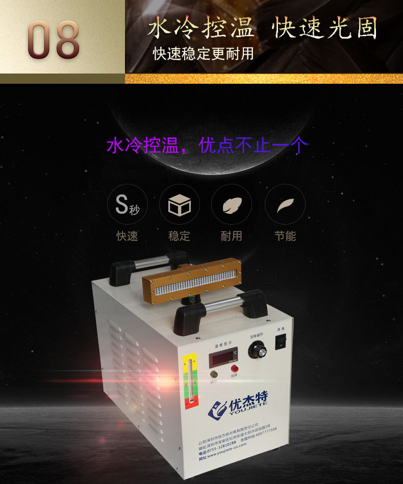 波段uvled面光源_大功率紫外线固化油墨尺寸波段uvled面光源