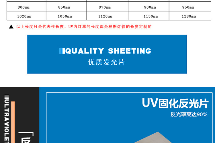 现货蓝盾uv灯罩风冷uv固化灯专用铝合金反光uv灯罩紫外线聚光