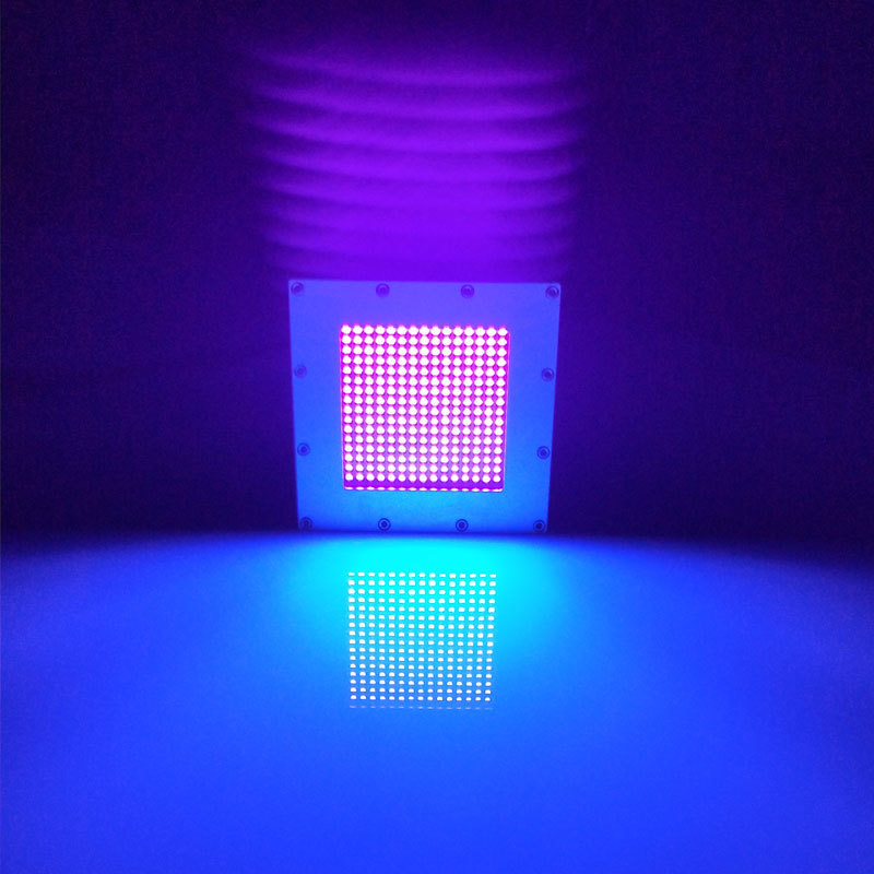 喇叭紫光灯_喷码uvled面光源固化灯紫外线光固设备汽车喇叭紫光灯600w