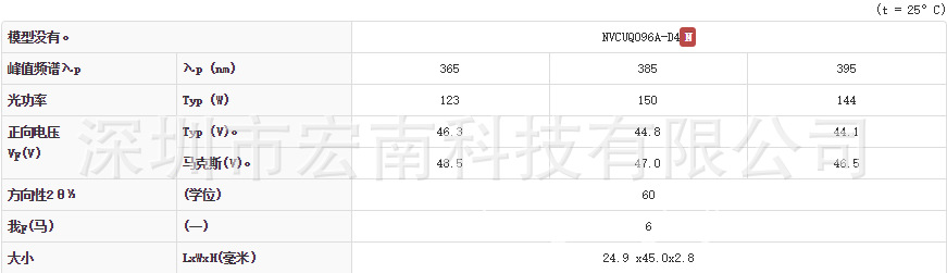 紫外线灯珠_化学株式会社365nm紫外线uvled灯珠nichia