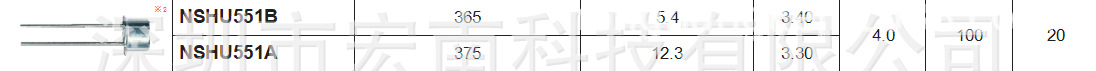 紫外线灯珠_nshu551a365nm紫外线uvled灯珠日亚nichia