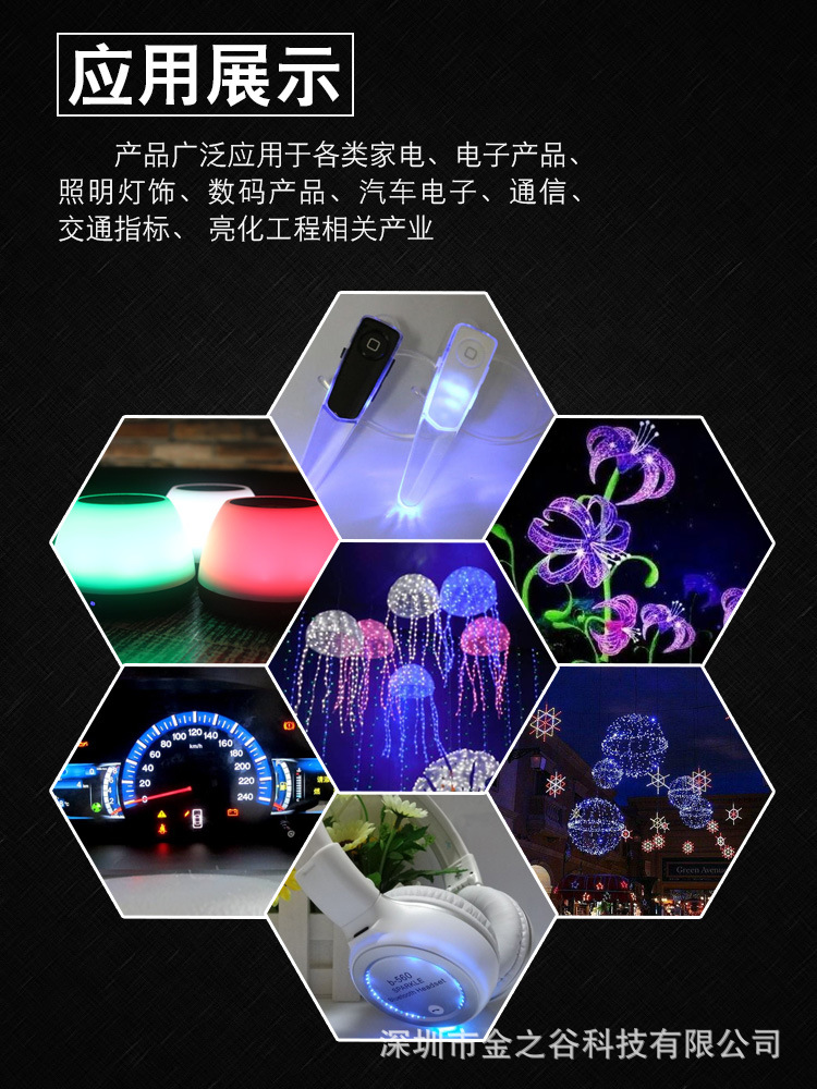 5054美甲固化365+395双波段UVLED凸杯灯珠大功率紫白光1W