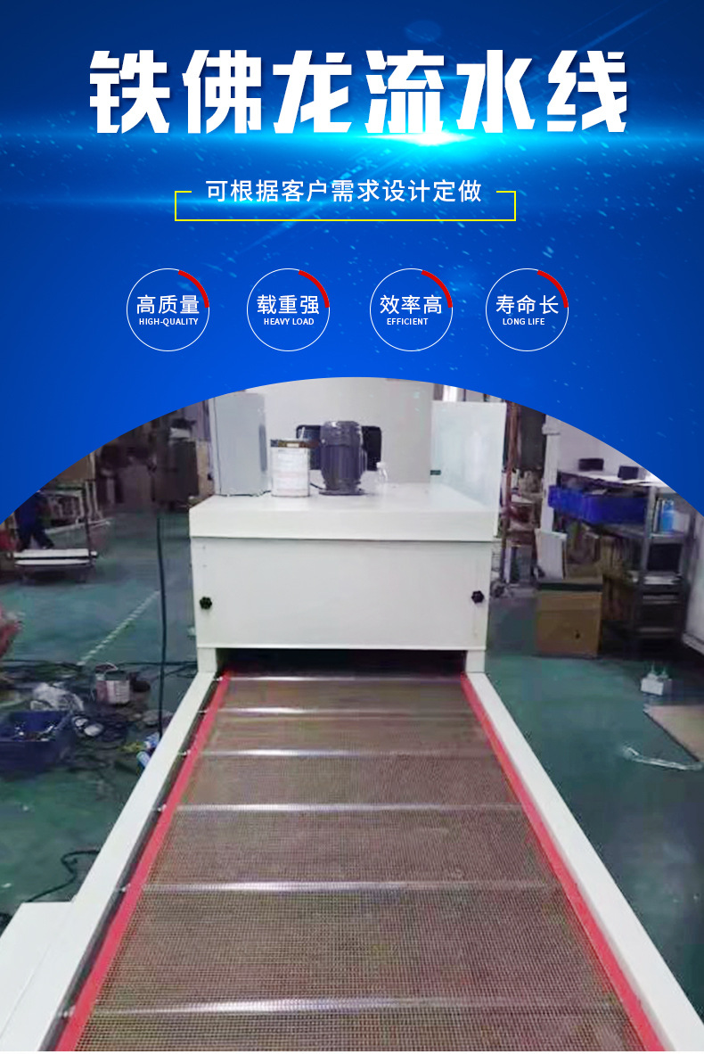 定制铁氟龙网带用红外线隧道炉烘干随道炉喷油线