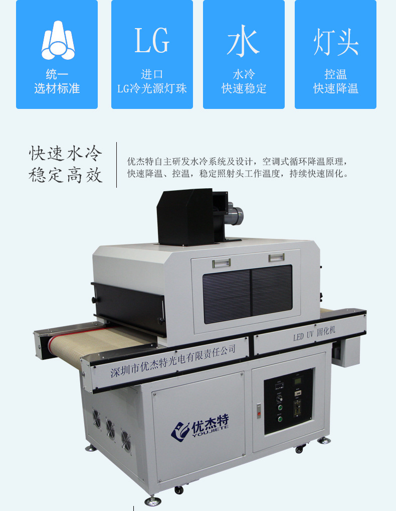 uvled固化机_流水线UVLED固化机设备YJT-CSD-600