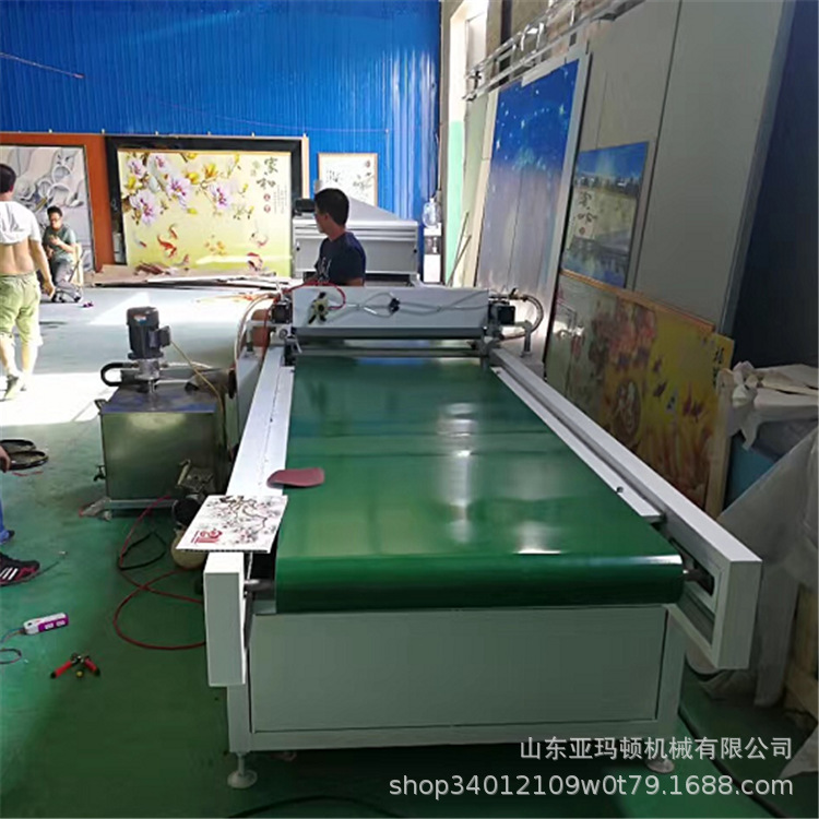 背景墙uv淋幕机_塑料板背景墙uv淋幕机热销多功能优质自动溜平固化机