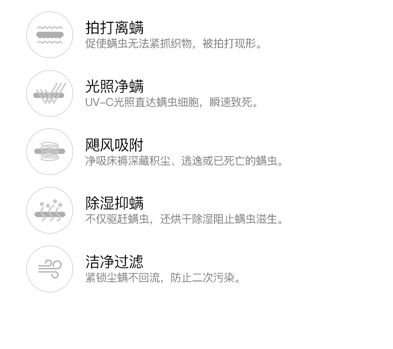 德尔玛吸尘器_除螨仪紫外线家用床上去螨虫神器吸尘器手持cm1500