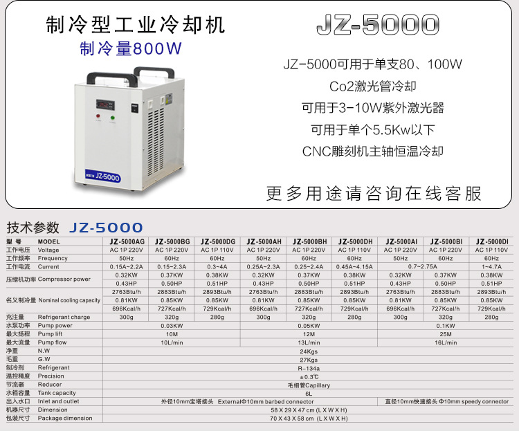 激光冷水机_激光工业紫外激光器uvled光源氩弧焊枪水冷机