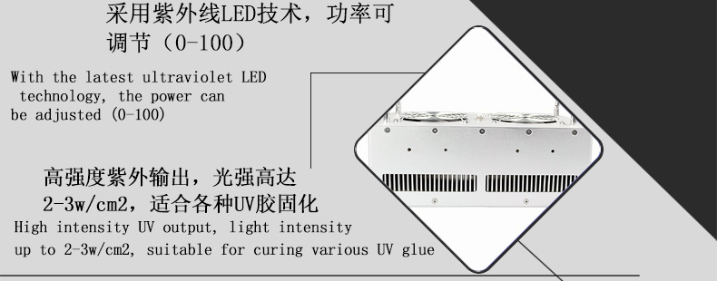 led紫外线面光源_厂家led紫外线面光源风冷uv胶固化灯365nm大功率uv灯固化灯