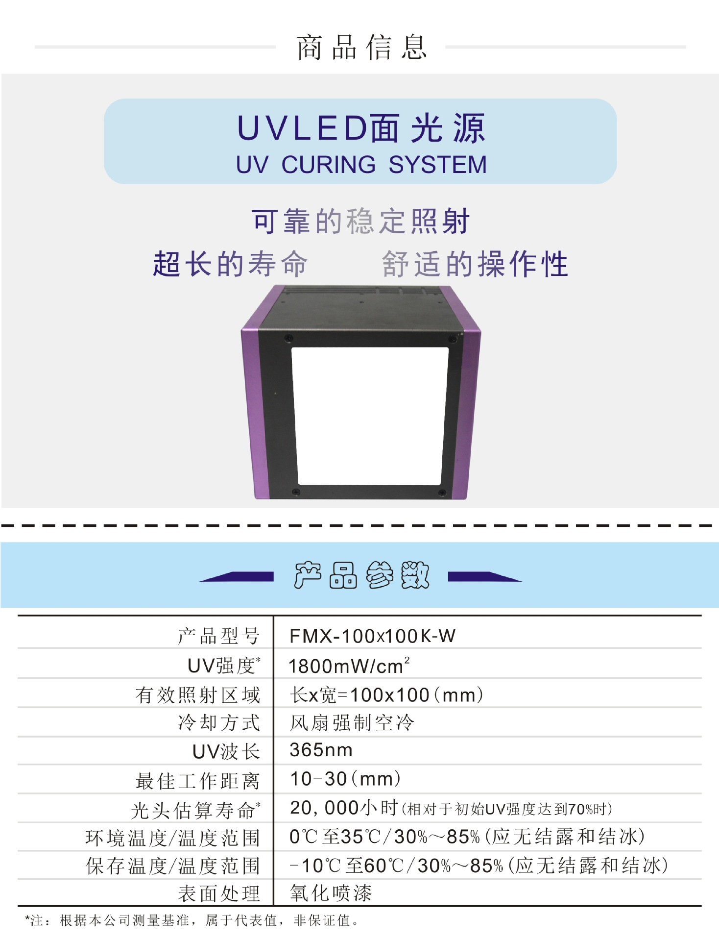 烘干固化设备_【邦沃】UVLED固化面光源大功率紫外线照射机FMX-MJ100100K-W