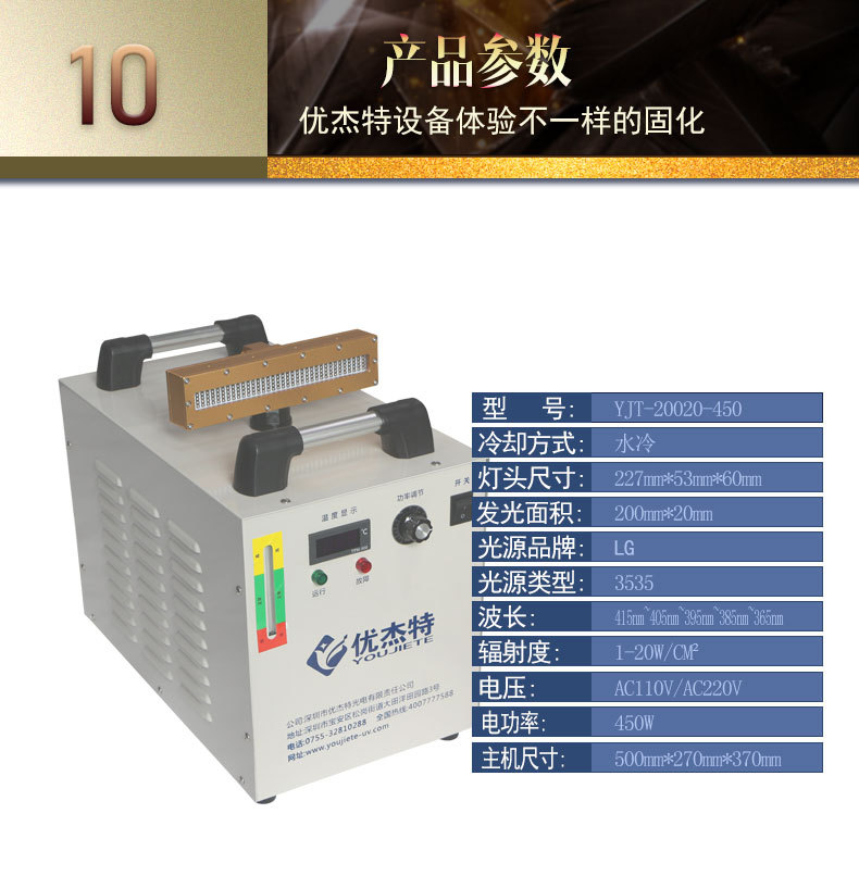 波段uvled面光源_大功率紫外线固化油墨尺寸波段uvled面光源