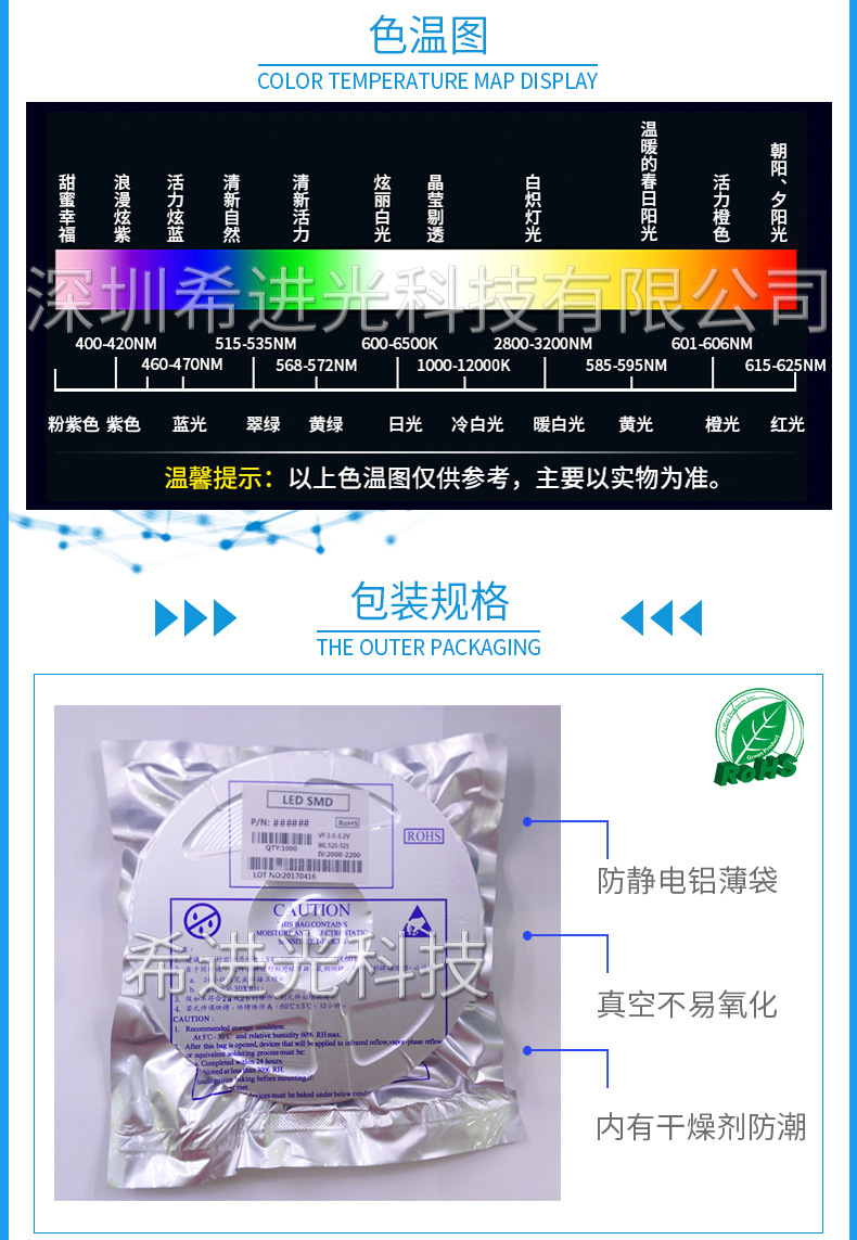 uvc深紫外led灯珠3535紫光uvled紫外275NM灯珠杀菌消毒净化