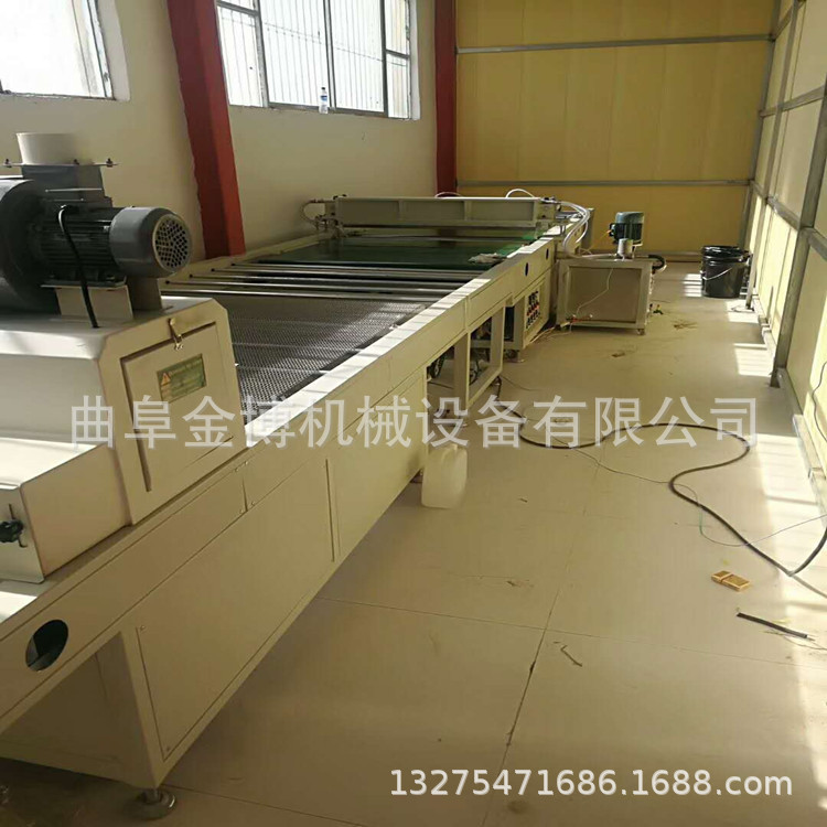 高光肤感UV光油淋涂固化一体机岗石大板UV淋涂生产设备