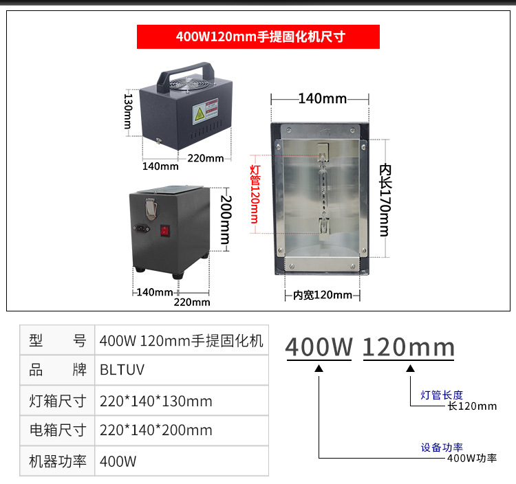 小型紫外线uv灯_1/2/手提式uv固化机小型紫外线uv灯uvuv胶光油硬化