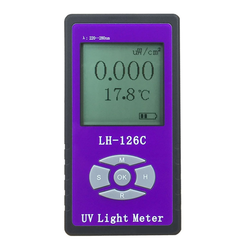 紫外线辐照计LH-126C功率计杀菌灯管强度测试仪UVC照度计254nm