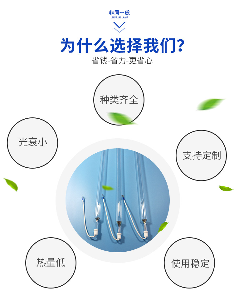 卤素灯管_厂家直销木制家俱厂油漆高品质11kw1480镓铁卤素uv