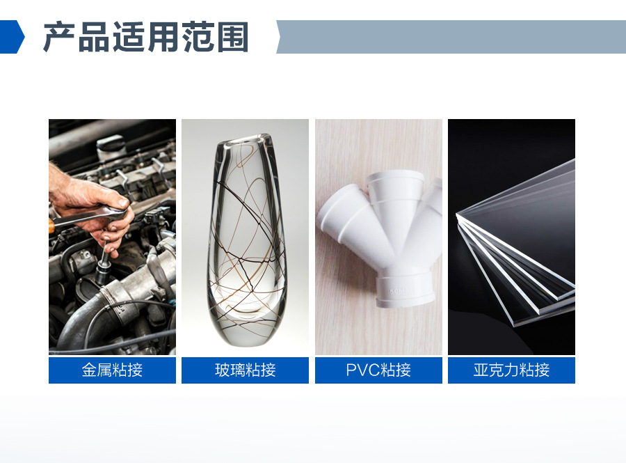 【多力仕】DX-3029UV无影胶透明快干胶水茶几钢化玻璃亚克力金属