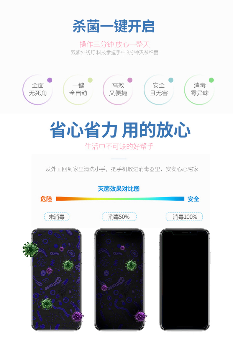 其他生活电器_紫外线杀菌灯小型家用手持折叠消毒棒杀菌灯旅行消毒器车载杀菌灯