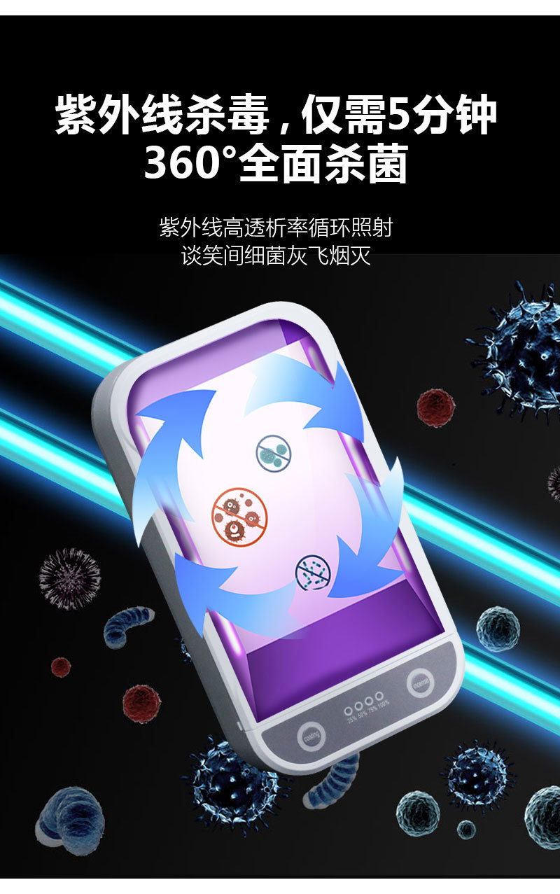 手机消毒盒_美甲蓝牙耳机口罩消毒多功能uv紫外线手机
