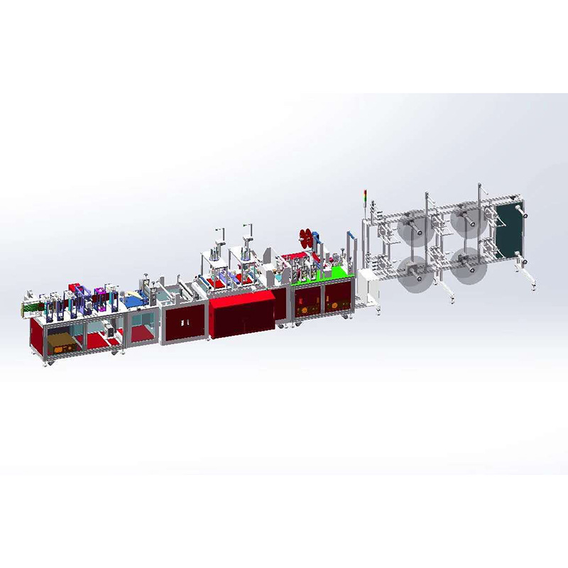 全自动口罩机_全自动口罩机口罩生产设备kn95型图纸3d装配零