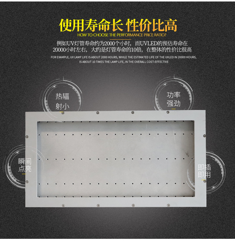 厂家直销UVLED面光源150*300uvled面光源uvled面光源设备