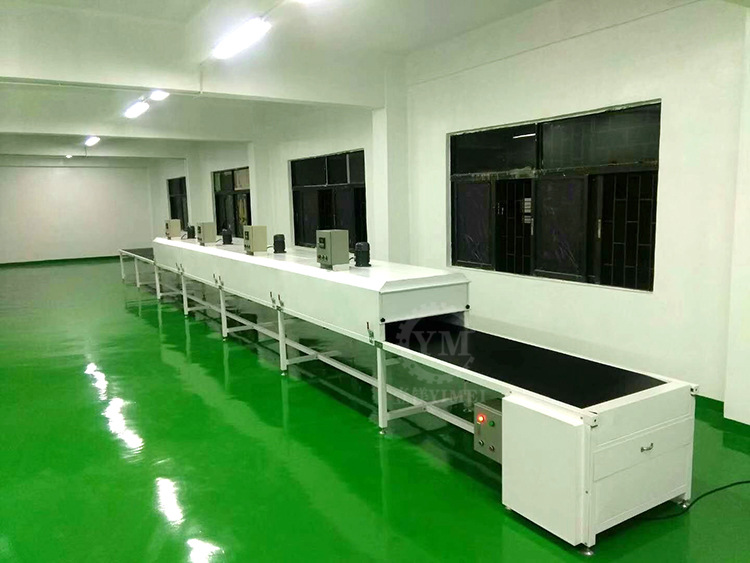 丝印拉铁氟龙网带线_五金烘干机高温电热隧道炉不锈钢烤漆线丝印拉铁氟龙网带线