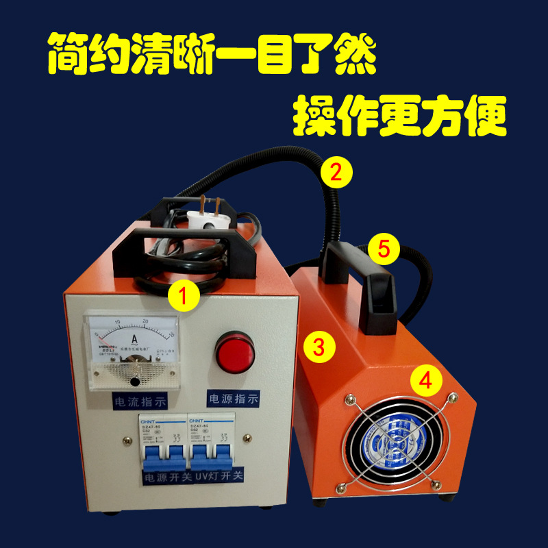 小型uv固化机手提1千瓦大功率便携uv固化灯紫外线手持式uv光固机
