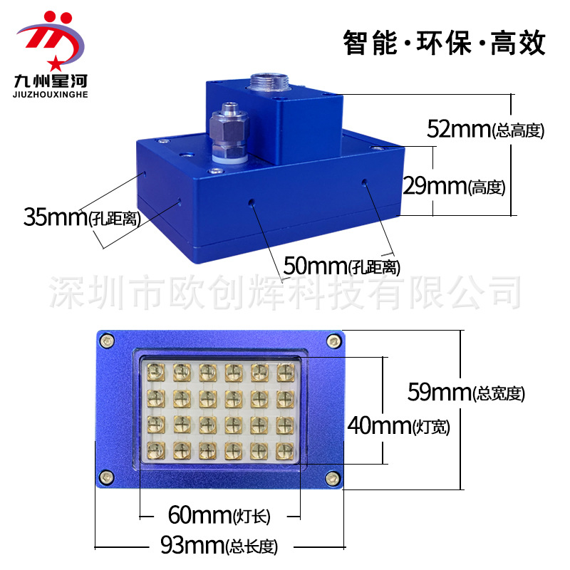 uvLED固化灯喷码打印油墨胶水快速固化紫外线固化机leduv光源
