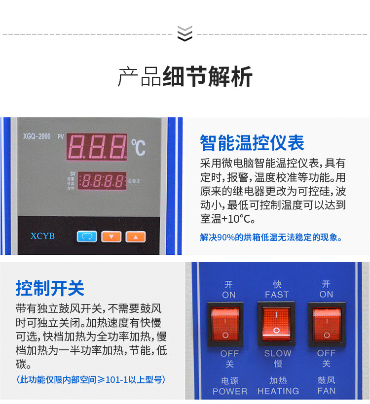 电热恒温鼓风干燥箱高温工业用热风循环烘箱烘干机烤箱小型实验室