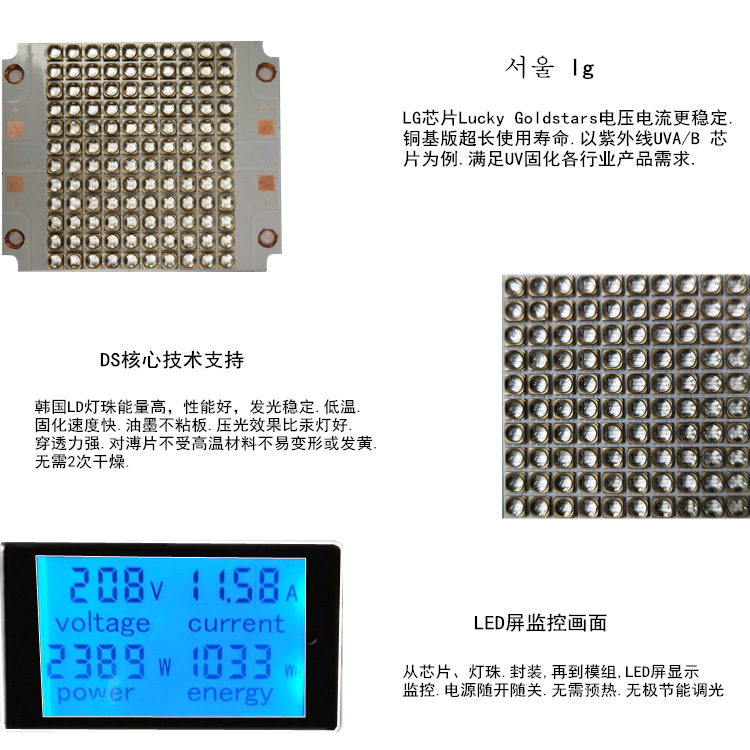 UVLED薄膜固化机丝印uv油墨固化触摸屏印刷UV胶贴合紫外线灯新品