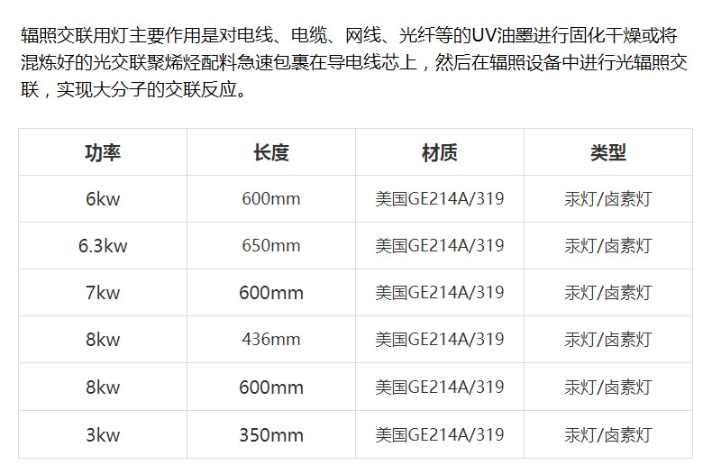 6kwuv灯光纤着色复绕机uv油墨固化灯交联辐照uv固化灯管紫外线