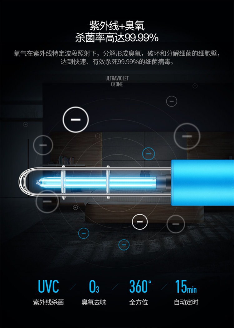 空气净化器_usb紫外线杀菌灯除螨防霉消毒灯uv杀菌灯空气净化器u-60