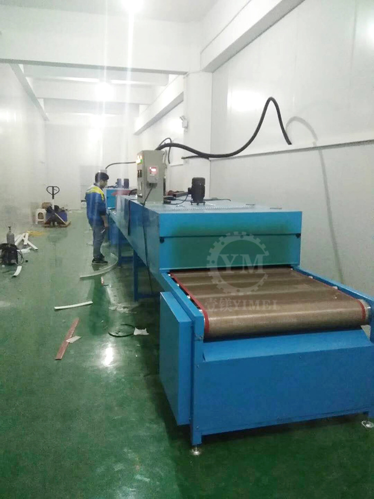 丝印拉铁氟龙网带线_五金烘干机高温电热隧道炉不锈钢烤漆线丝印拉铁氟龙网带线