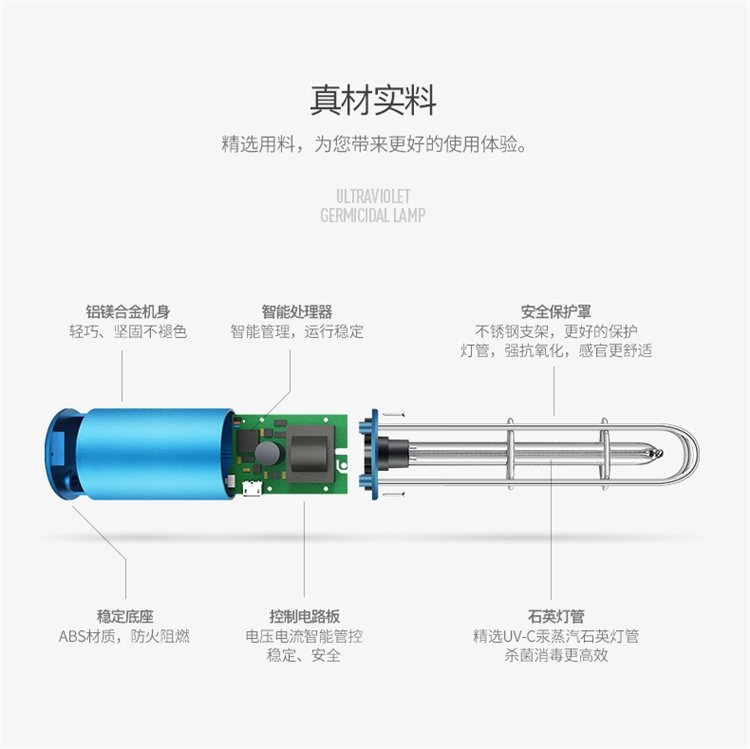 空气净化器_usb紫外线杀菌灯除螨防霉消毒灯uv杀菌灯空气净化器u-60